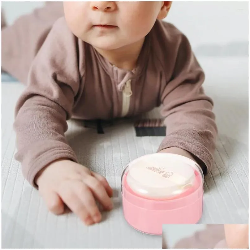 makeup sponges body powder puff box and container portable baby case loose synthetic sponge empty