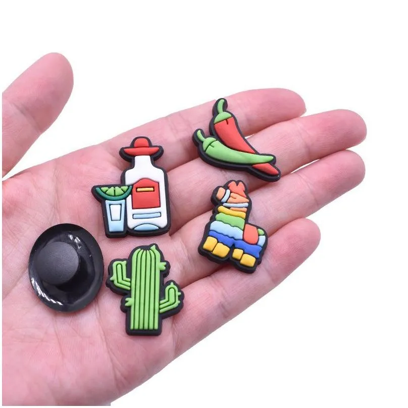 Charms 30 50 100 200 300Pcs Mexican Shoes Charms Fits For Clog Sandals Inspired Decorations Adts Women Men Party Favor Designer Drop D Dhdub