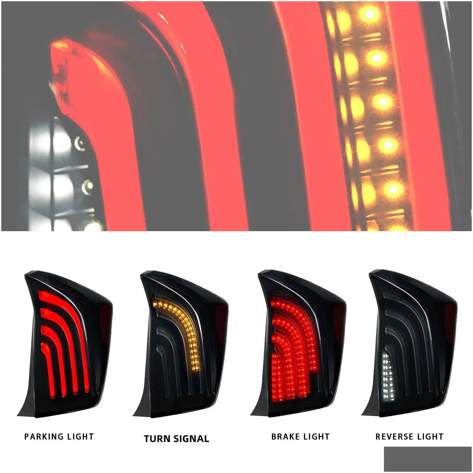 car led tail light dynamic reversing brake lights for  prius 20 10-20 15 led taillight assembly