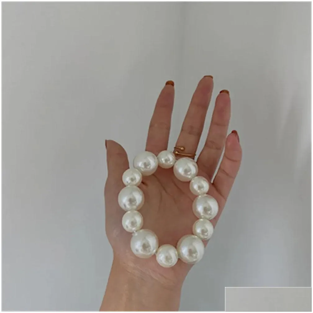 hair pins woman big pearl ties fashion korean style clips band scrunchies girls ponytail holders rubber band accessories 221107