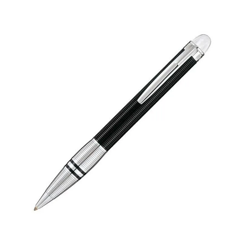 Ballpoint Pens Wholesale 5A Crystal On Top Rollerball Gel Black And Sier Circle E M Roller Ball Pen With Series Number Drop Delivery O Otmyc