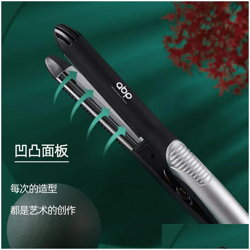 curling irons abp arc splint u clip for men`s short hair fluffy texture small concave and convex barber shop curling rods u patt110v 240v