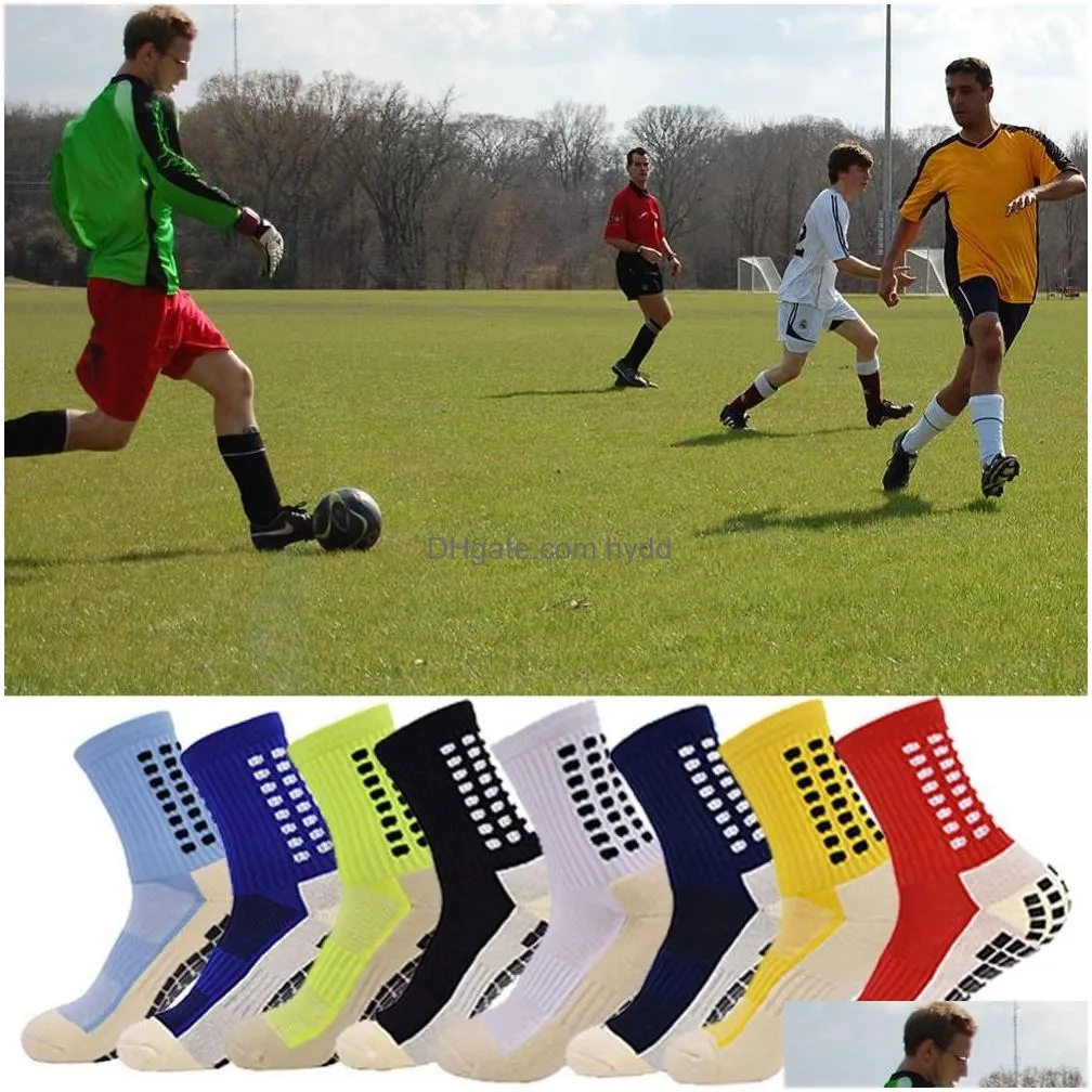 mens anti slip football socks athletic long socks absorbent sports grip socks for basketball soccer volleyball running