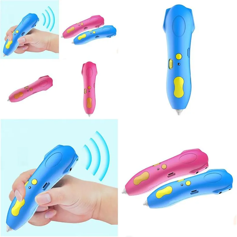 children`s 3d printing pen low temperature 3d three-dimensional graffiti pen wireless student painting pen