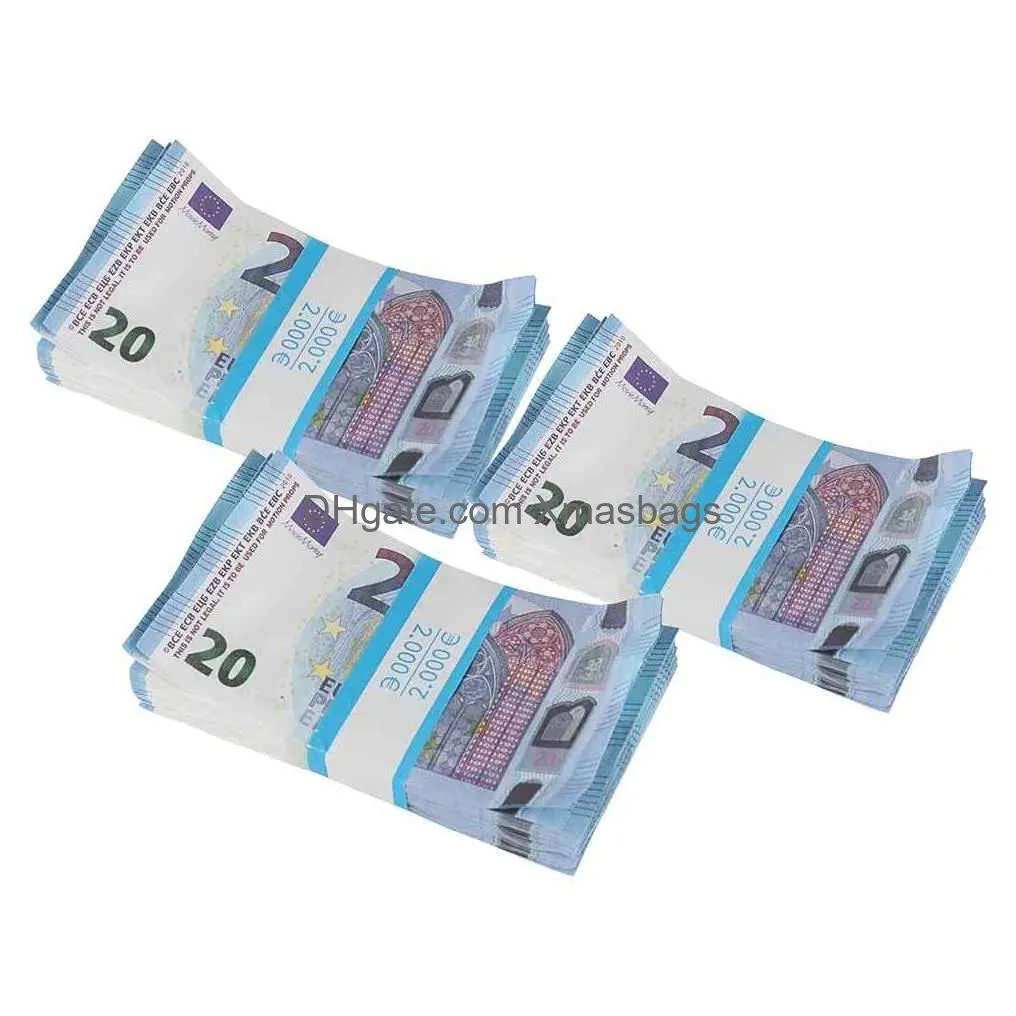 50% size aged prop money toy party games copy 10 20 50 100 party fake money notes faux billet euro play collection gifts