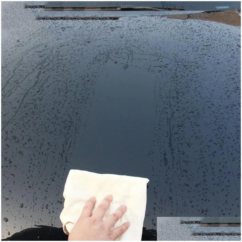 1pc natural elastic shammy chamois leather car cleaning towels irregular drying washing care polishing cloth 50x80cm 65x100cm