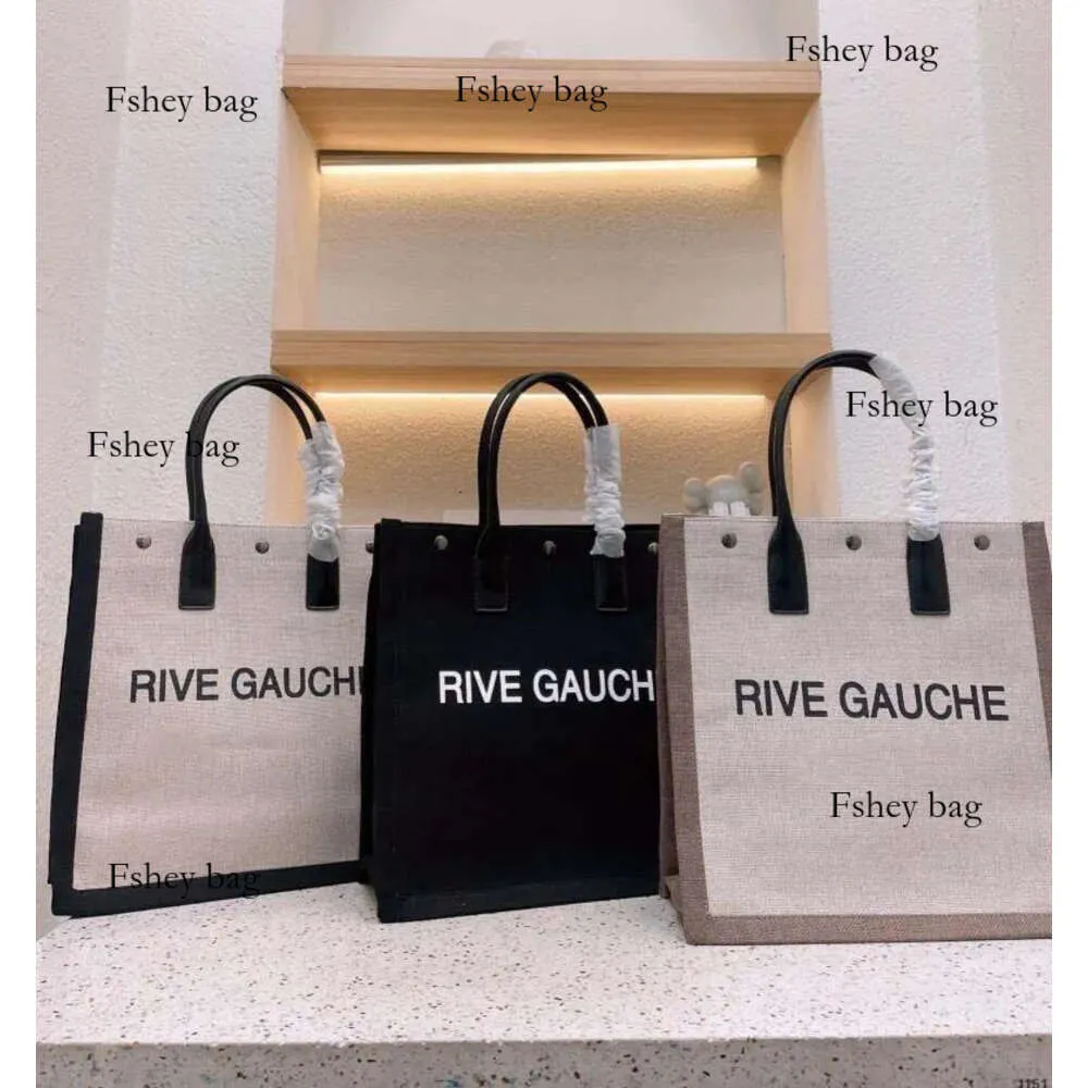 trend Women handbag Rive Gauche Tote shopping bag handbags top linen Large Beach bags Designer travel Crossbody Shoulder satchel Wallet two size 48cm 38cm
