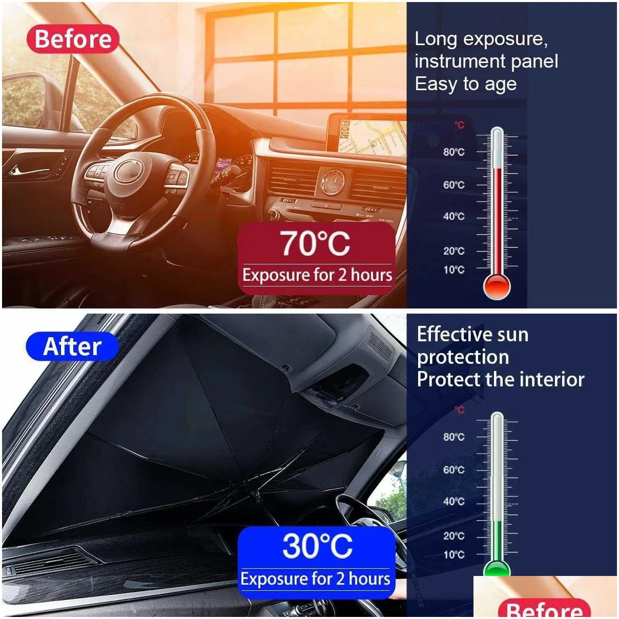 new car sunshade umbrella car front window sunshade cover car sunshade cover car windshield protection accessories