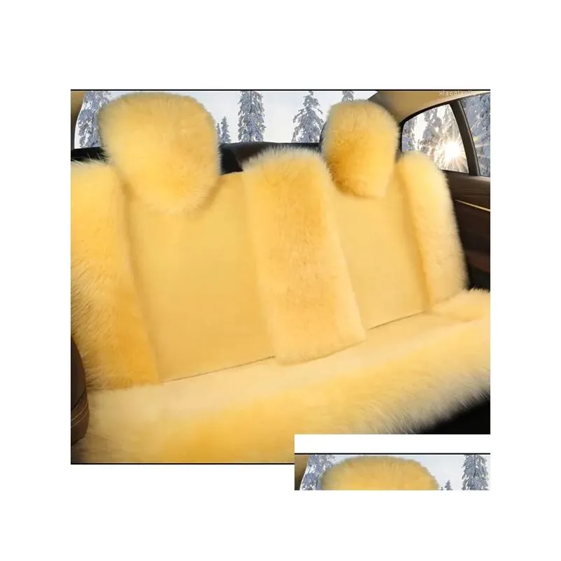 car seat covers 1pc /2pcs plush cushion winter short hair thickened cotton cushions