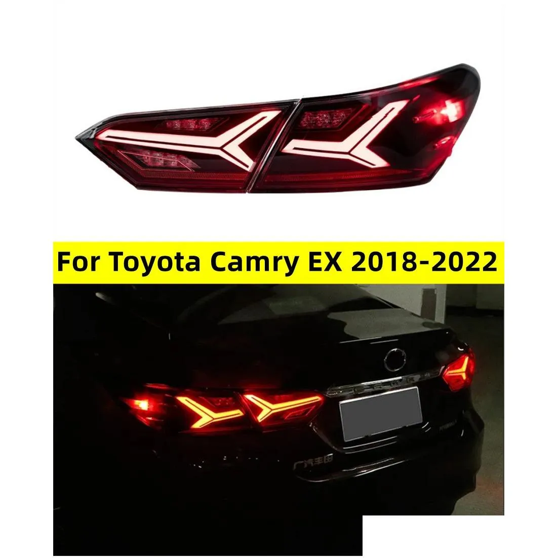 taillight for  camry ex tail lights 20 18-20 22 with sequential turn signal animation brake parking lamp