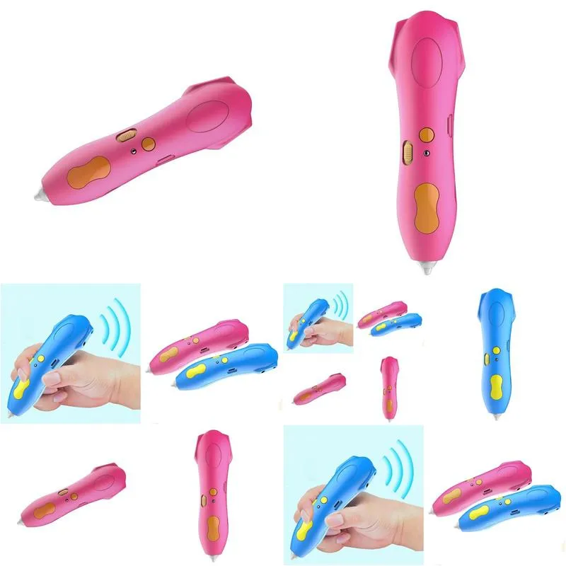 children`s 3d printing pen low temperature 3d three-dimensional graffiti pen wireless student painting pen