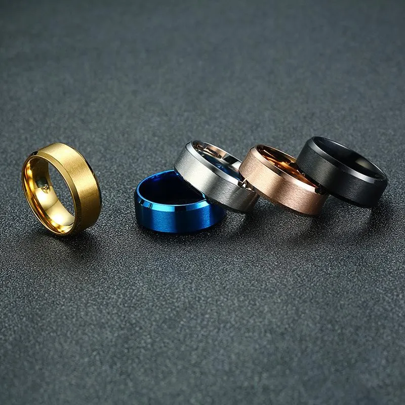 jewelry titanium steel mens black frosted bare body ring gold jewelry jewelry 004
