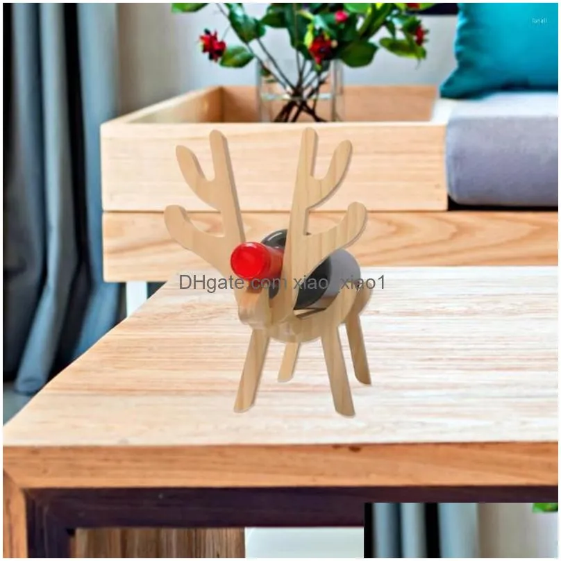 kitchen storage wine holder animal shape polished stable base bottle rack dog little pig statue stand