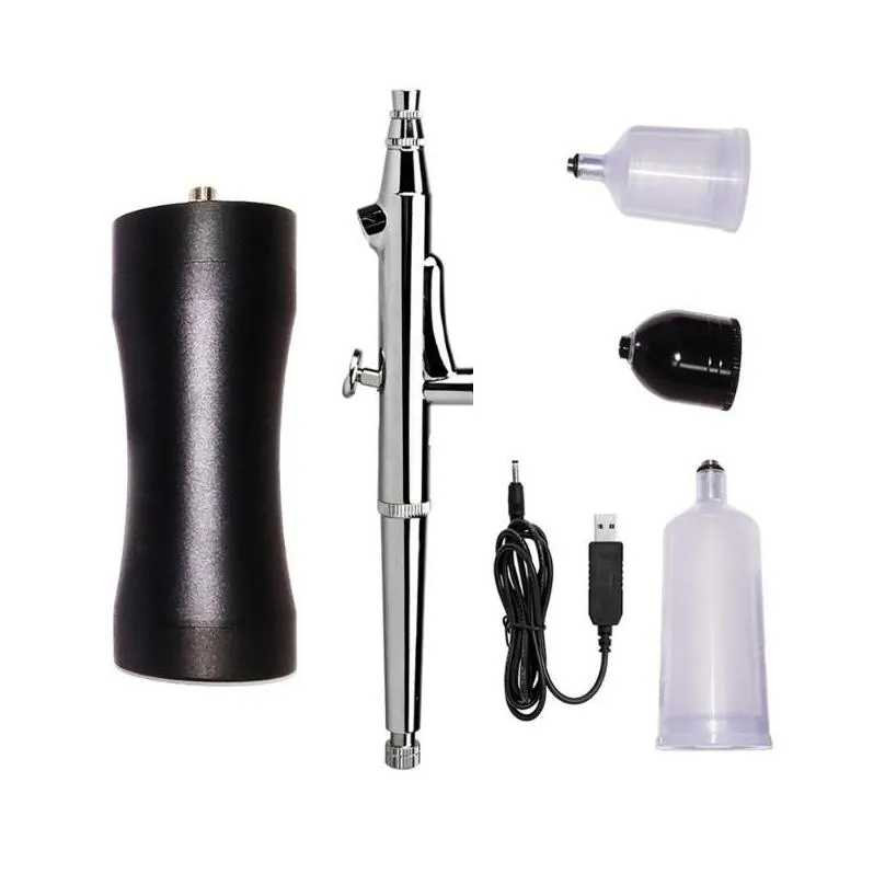 rechargeable portable airbrush kit wireless air compressor spray gun makeup art nail cake temporary tattoo machine