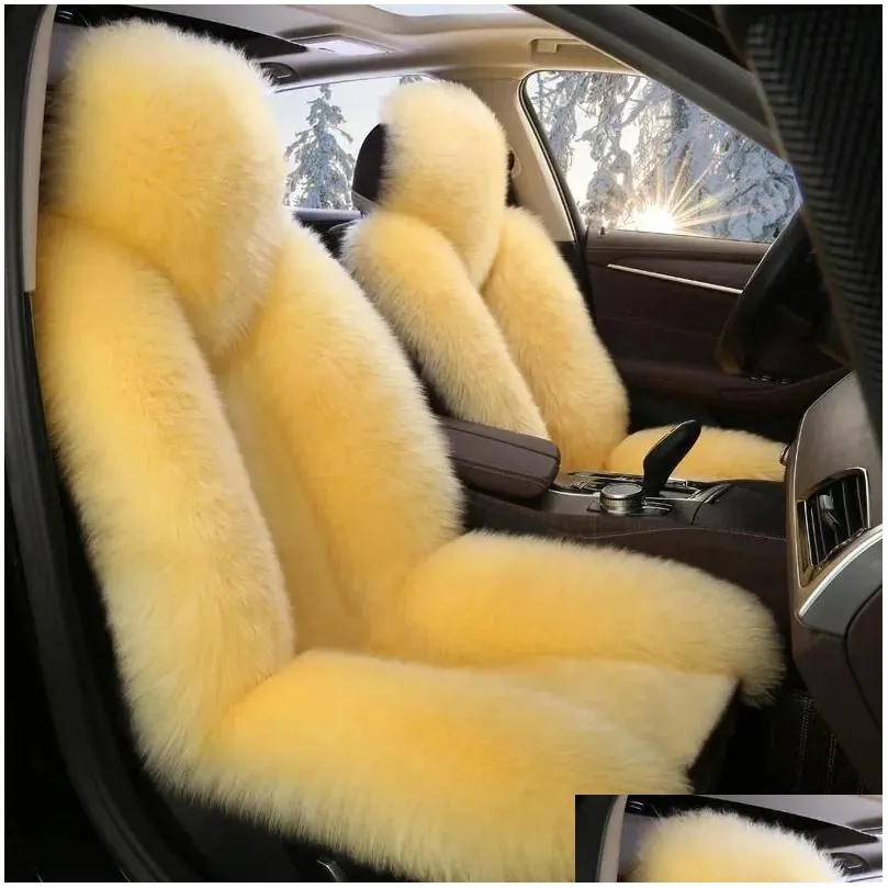 car seat covers 1pc /2pcs plush cushion winter short hair thickened cotton cushions