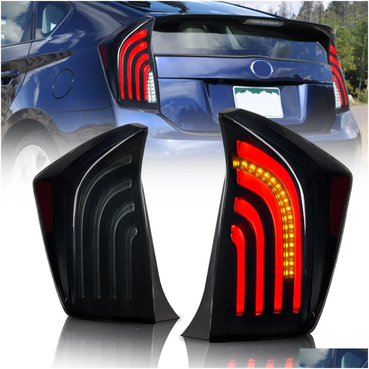 car led tail light dynamic reversing brake lights for  prius 20 10-20 15 led taillight assembly