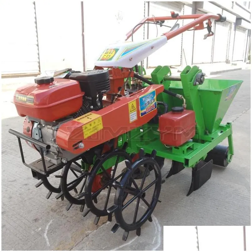 power tool sets 8hp 5-row tractor garlic planter diesel/gasoline agricultural farm seeding harvester peach seed planting seeder