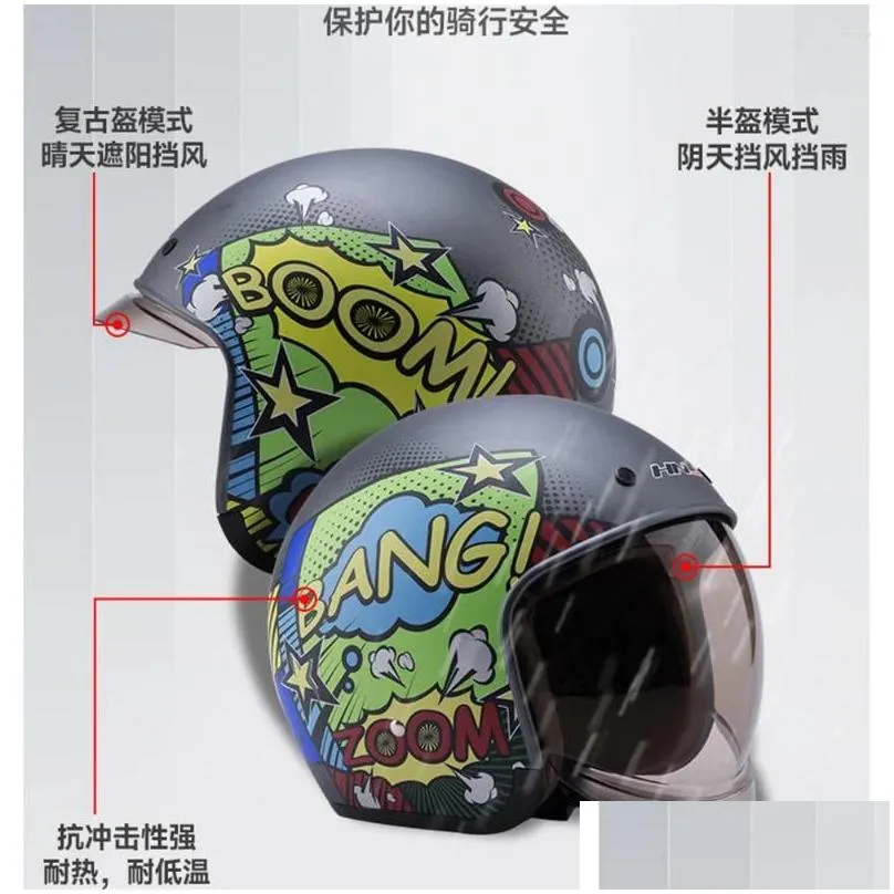 motorcycle helmets free size white track wear-resistant motocross equipment anti-fall racing open face helmet breathable protection