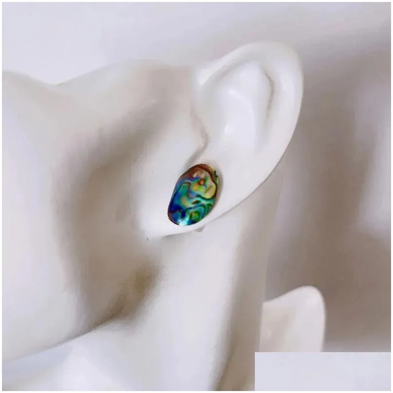 stud earrings luxury natural abalone shell studs fashion party women jewelry accessories