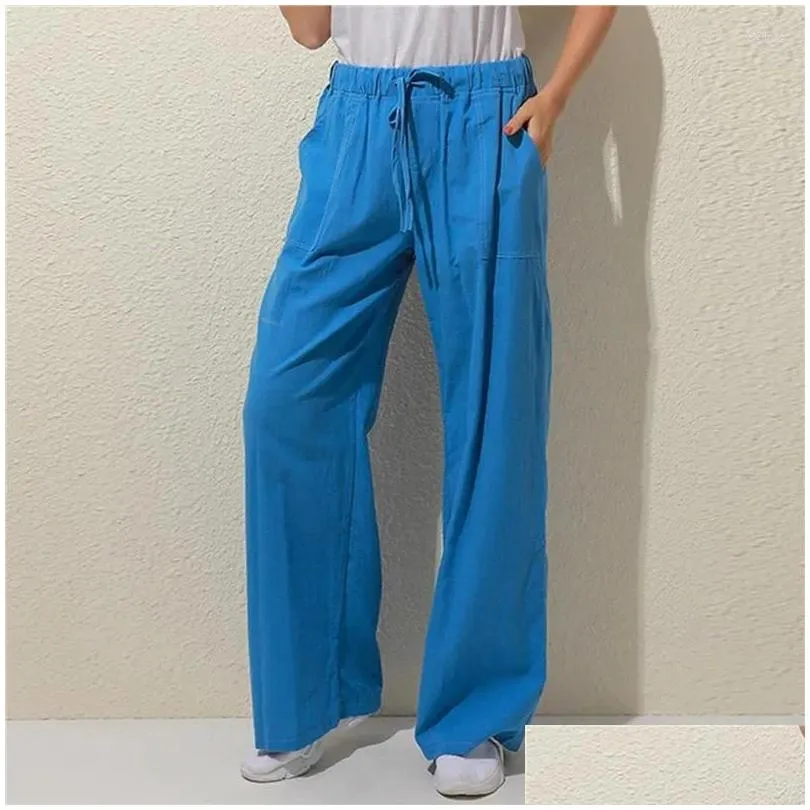 women`s pants women trousers loose straight all-match office lady 2024 casual simple solid color comfortable breathable trouser