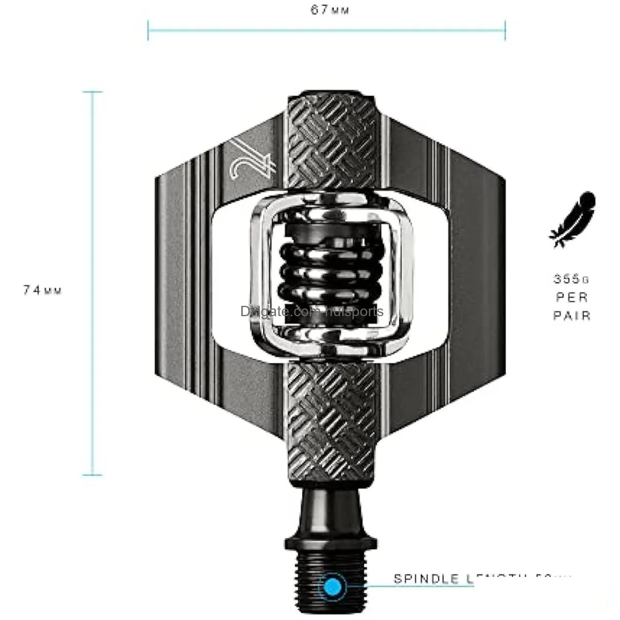 crankbrothers candy clip in mtb bike pedal gravel xc trail lightweight bicycle pedal 4 sided entry customizable float premium bearings