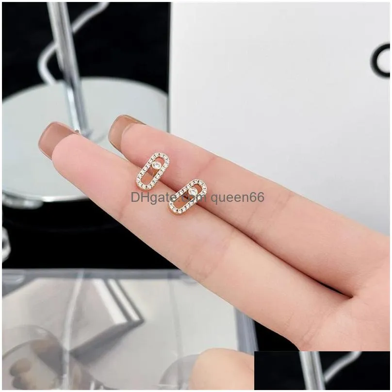 Stud South Korea S925 Sterling Sier Zircon Earrings For Women Smaller Exquisite Simple 2023 New Fashion Charm Jewelry Drop Delivery J Dhkzm