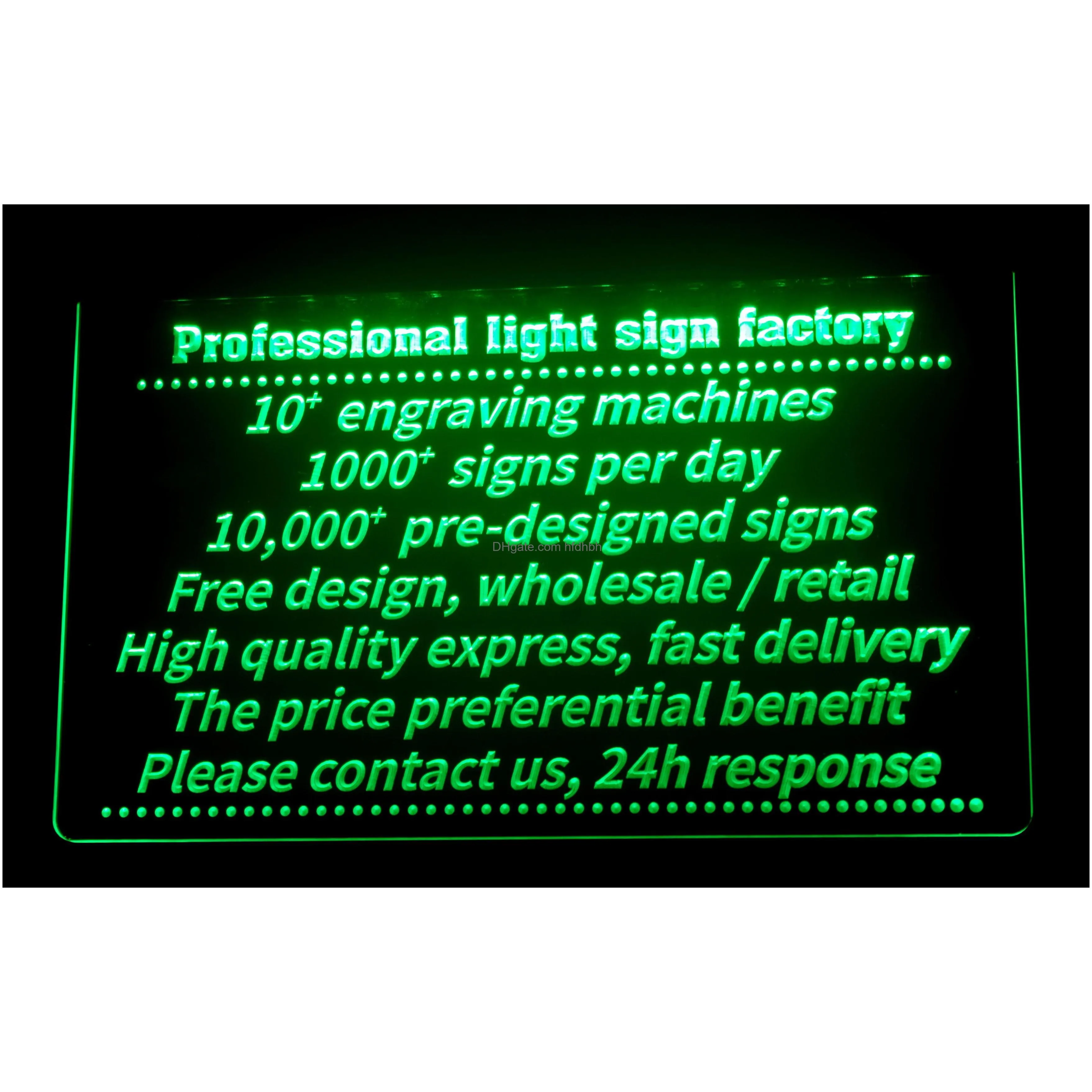 professional light sign factory 3d engraving personalized customization