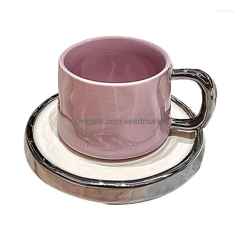 mugs european style fine porcelain coffee cup 300ml afternoon tea dessert couple mug gift office water home decoration