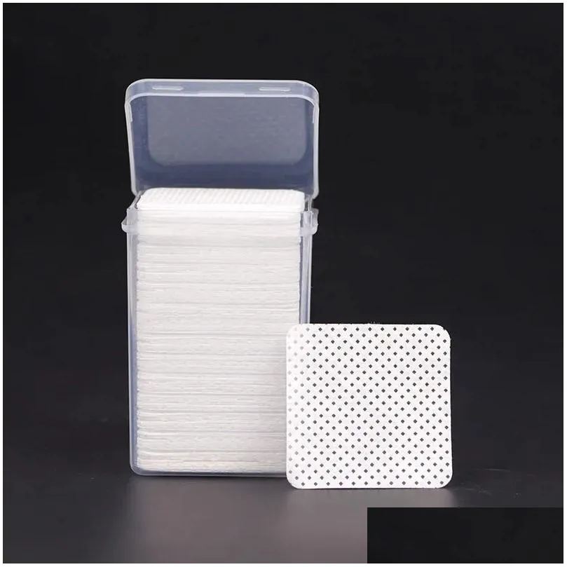 200pcs wipes paper cotton eyelash glue remover pads wipe the mouth of bottle prevent clogging lint- cleaner