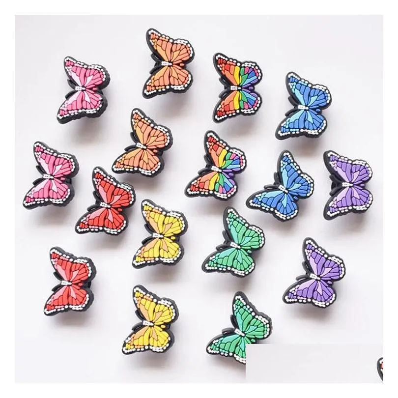 colorfuls butterfly clog shoe charms garden shoecharms buckle clog bracelet wristband decoration accessories gift