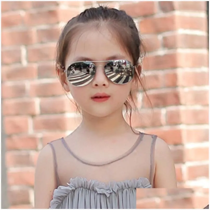 Sunglasses Trendy Pilot Fashion 2021 Baby Kids Sunglasses Boys Girls Children Sun Glasses 100%Uv Ocos De Sol Feminino Drop Delivery F Dhi4P