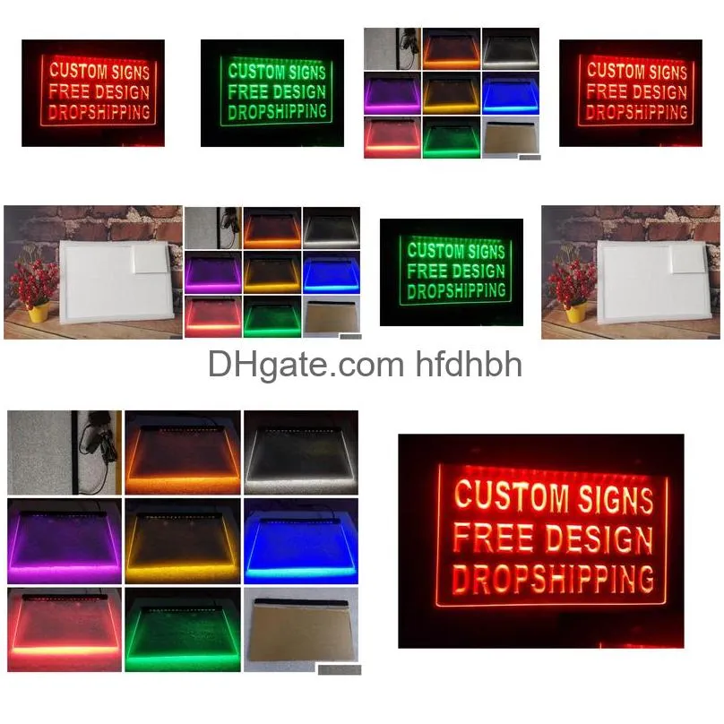 design your own custom beer led neon light sign bar open drop decor shop crafts led