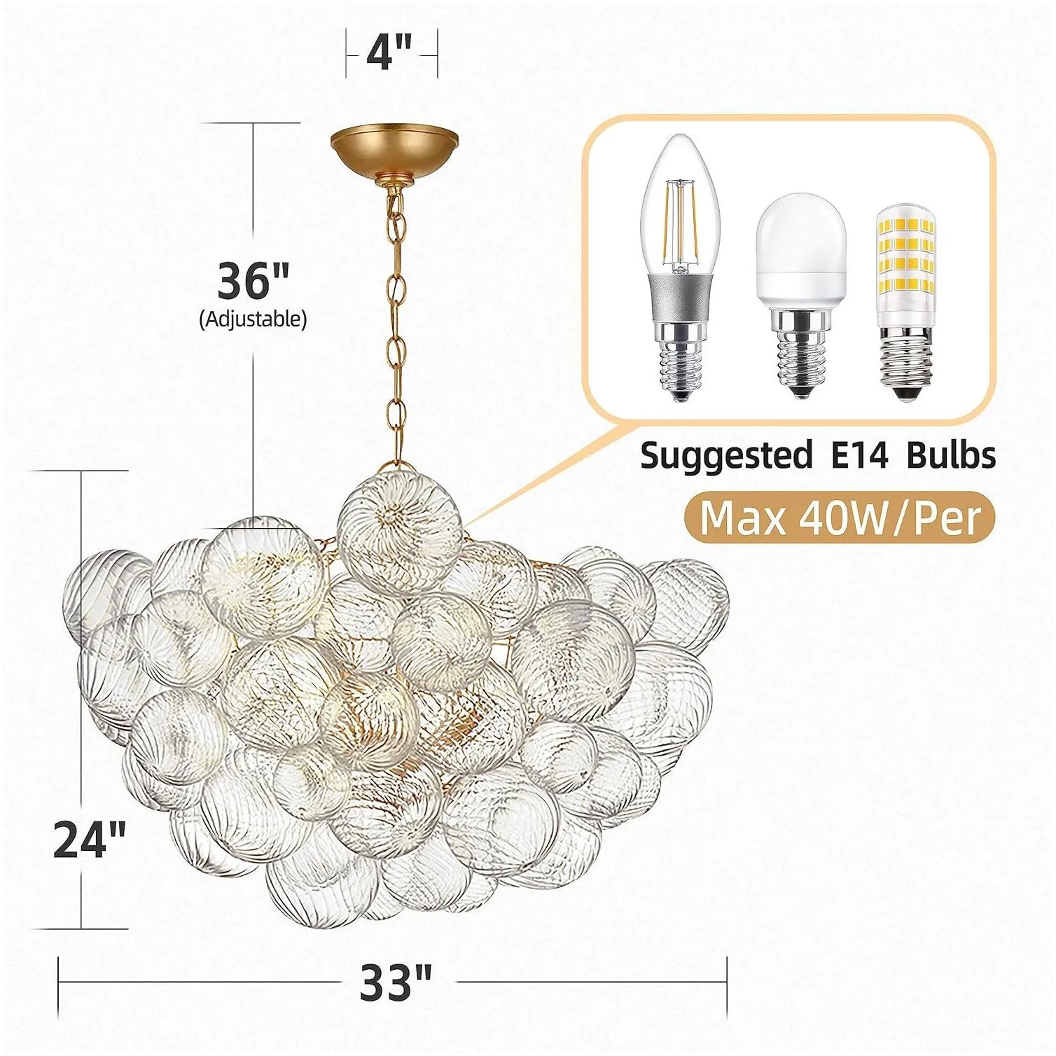 Pendant Lamps Nordic Bubble Ball Revoing Glass Pedant Lamp Ceiling Light Fixture Brass And Clear Blown Small Chandelier Suitable For B Otimf
