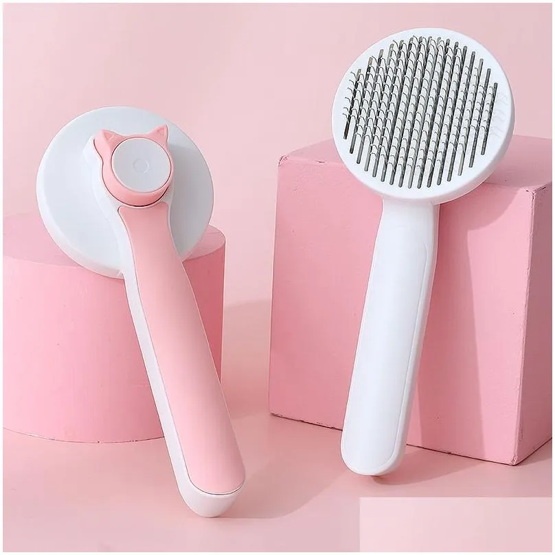Cat Grooming Cat Hair Brush Dog Self Cleaning Slicker Removes Undercoat D Mass Pet Comb Drop Delivery Home Garden Pet Supplies Cat Sup Otbqq