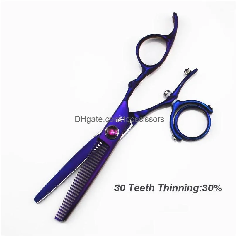 Hair Scissors 60Quot Swivel Thumb Cutting Shears Hairdressing 720 Degree Rotating Scissor Flying7982230 Drop Delivery Dhp1V