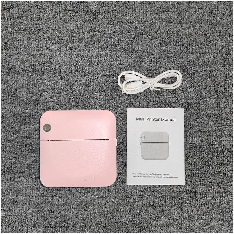 fun print portable thermal self adhesive stickers photo printer hd mini bluetooth 57 25mm supplies 2d label maker for phone