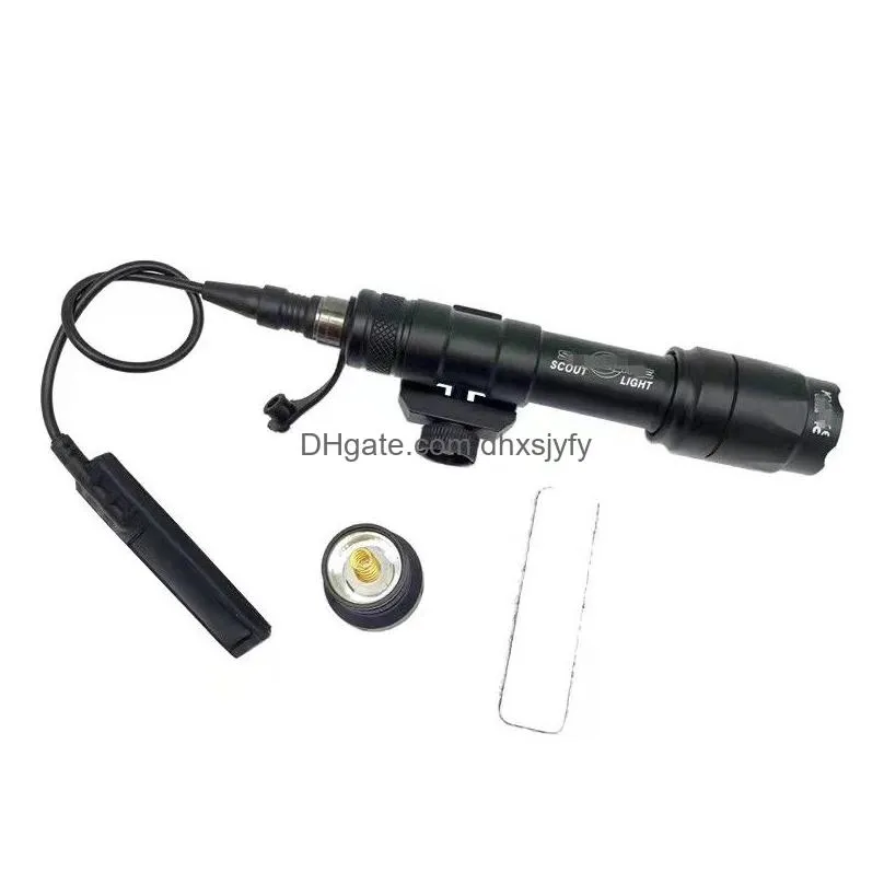 tactical accessories airsoft surefir m600 m600c scout flashlight lumens led tatical hunting gun weapon light with dual function tape