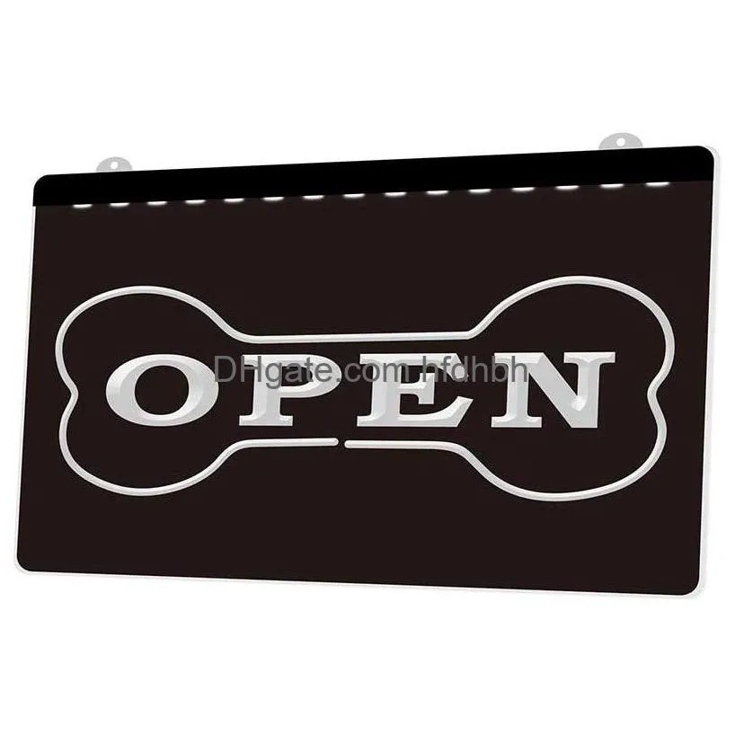 ls0175 open overnight 3d engraving led light sign wholesale retail