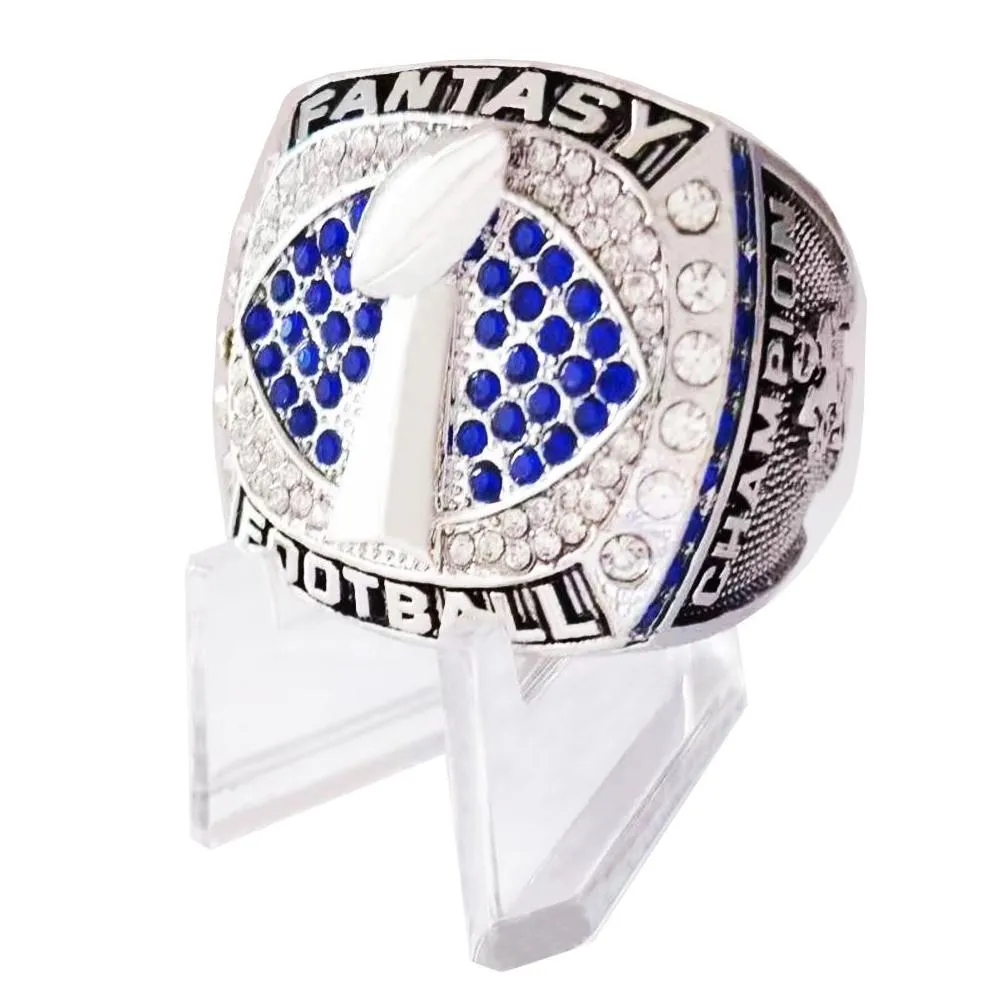 fantasy football ring with stand ffl championship ring no year full size 8-14