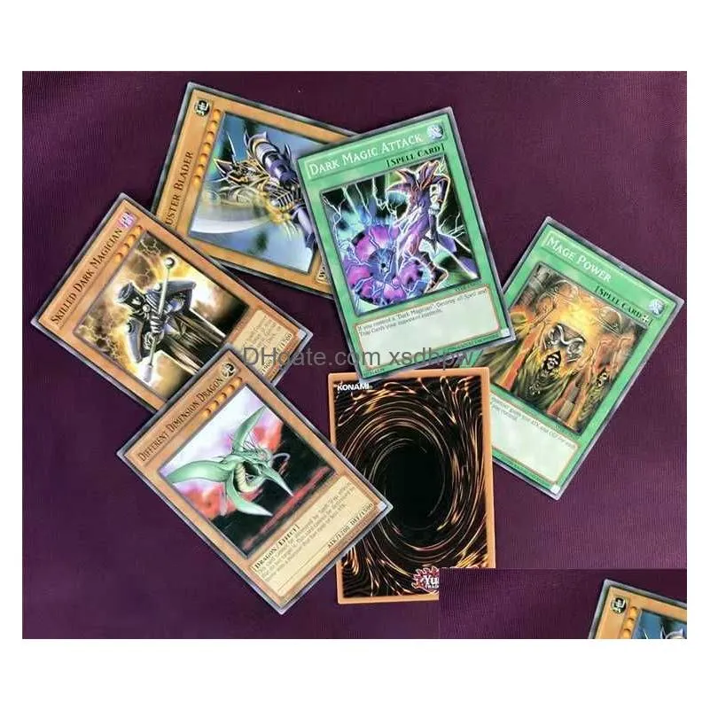 card games 66pcs english yugioh cards yu-gi-oh card playing game trading battle yu gi oh carte dark magician collection kids toy