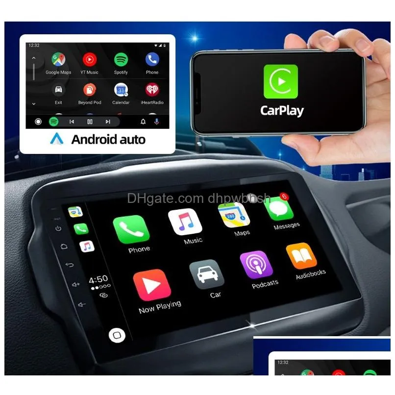 2gadd32g 10.1 inch car stereo wireless  carplay android auto mirror link monitor gps navigation fm radio audio receiver hifi ips display with back up