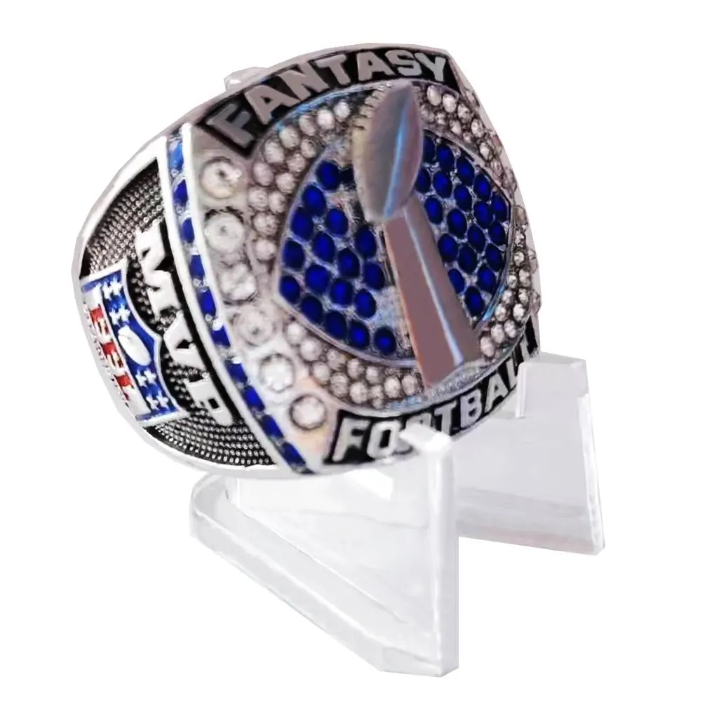 fantasy football ring with stand ffl championship ring no year full size 8-14