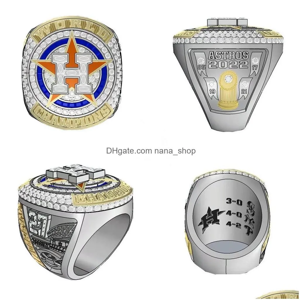 Three Stone Rings 20212022 Astros World  Baseball Championship Ring No.27 Altuve No.3 Fans Gift Size 11 Drop Delivery Jewelry Dhs9A