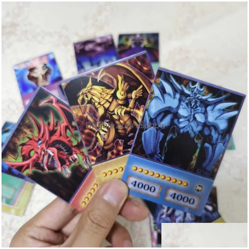 card games 100pcs yu gi oh flash card japanese different anime style card dueling monsters dark magician diy game collection cards