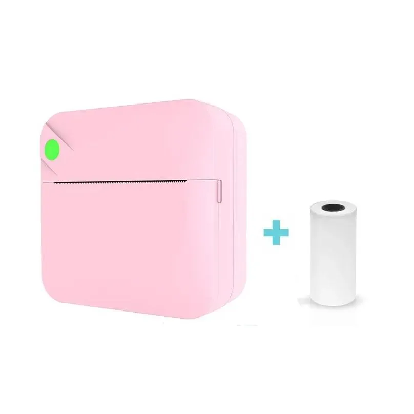 fun print portable thermal self adhesive stickers photo printer hd mini bluetooth 57 25mm supplies 2d label maker for phone