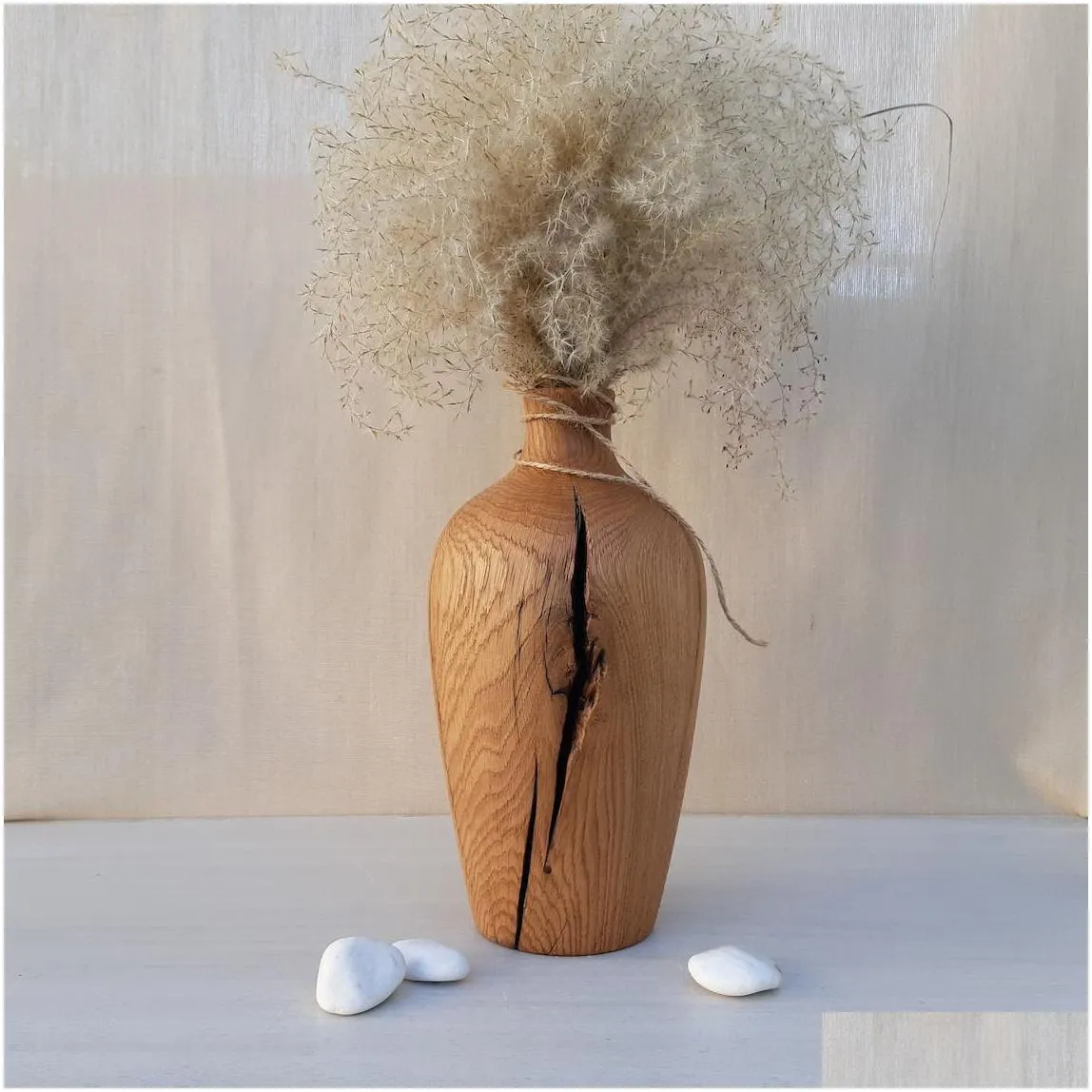 Vases Beautif Wood Vase Wedding Decor.New Home Gift.Unique Drop Delivery Home Garden Home Decor Ott3V