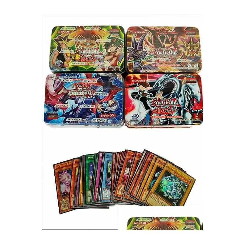 card games classic yu-gi-king english game foreign trade yuh iron box yu-gi-oh 40 cards plus 1 flash the packaging pattern is often ch
