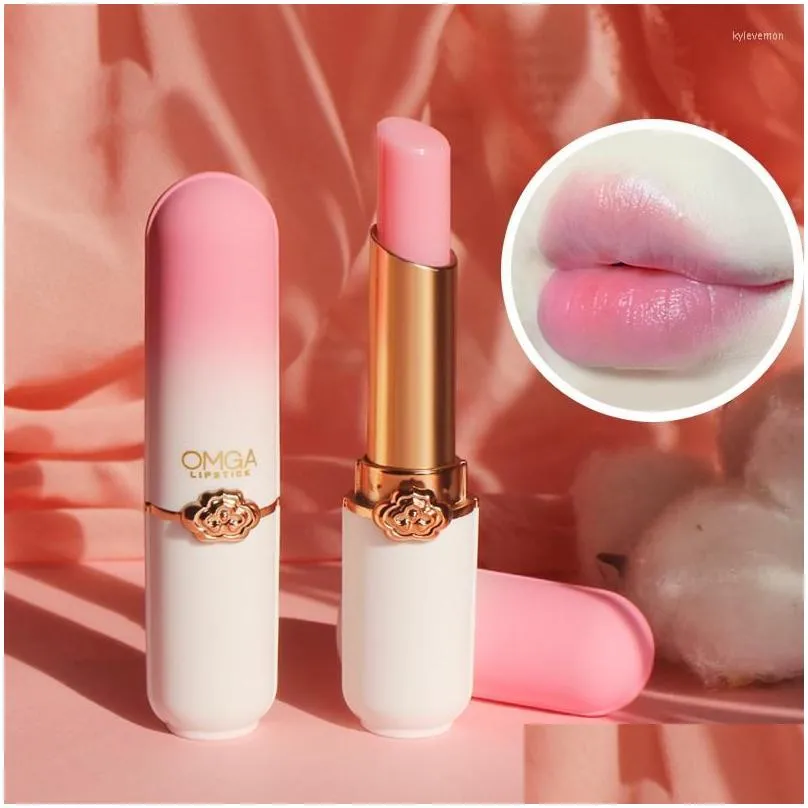 lip gloss 1pc discoloration vitality color lipstick peach girl change care makeup