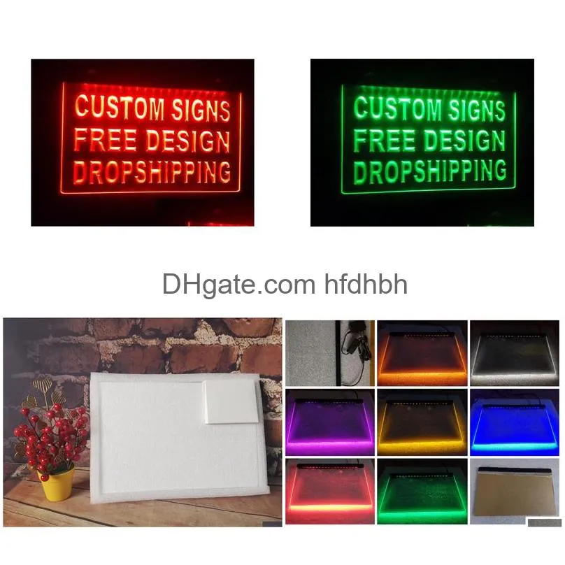 design your own custom beer led neon light sign bar open drop decor shop crafts led