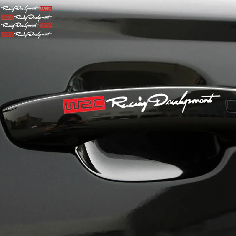 wrc rally car handle stickers modified car stickers personalized door handle stickers reflective car stickers 4 pieces